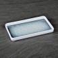 Plato de melamina rectangular azul 24,8 x 12,2 cm