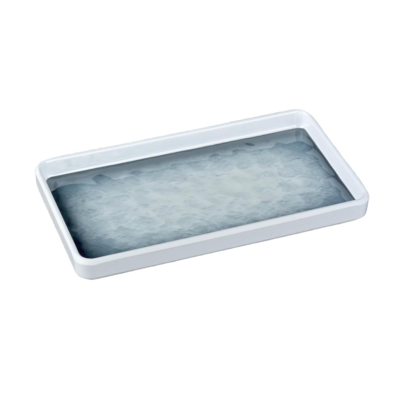 Plato de melamina rectangular azul 20 x 11 cm Plato de melamina rectangular azul 20 x 11 cm