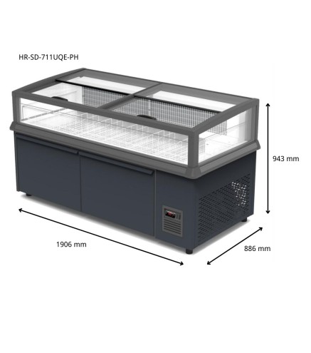 Congelador horizontal profesional 711L 1,91 × 0,89 × 0,94 m -18 °C/-22 °C