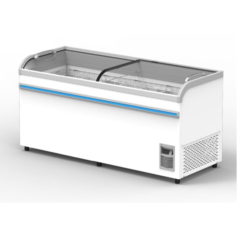 Congelador horizontal industrial 1000L - 2,48 x 0,79 x 0,86 m -18 °C/-22 °C Congelador horizontal industrial 1000L - 2,48 x 0,79 x 0,86 m -18 °C/-22 °C