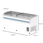 Congelador horizontal industrial 1000L - 2,48 x 0,79 x 0,86 m -18 °C/-22 °C Congelador horizontal industrial 1000L - 2,48 x 0,79 x 0,86 m -18 °C/-22 °C