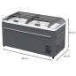 Congelador horizontal industrial 710L - 1,84 x 0,79 x 0,86 m -18 °C/-22 °C Congelador horizontal industrial 710L - 1,84 x 0,79 x 0,86 m -18 °C/-22 °C