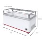Congelador horizontal industrial 1009L 1,98 × 1,02 × 0,88 m -18 °C/-22 °C Congelador horizontal industrial 1009L 1,98 × 1,02 × 0,88 m -18 °C/-22 °C
