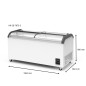 Congelador horizontal industrial 787L 1.85 m × 0.86 m × 0.9 m -18 °C/-22 °C Congelador horizontal industrial 787L 1.85 m × 0.86 m × 0.9 m -18 °C/-22 °C