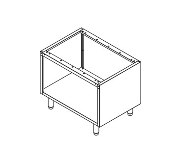Bastidor abierto inox 0,8 x 0,55 x 0,64 m