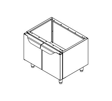 Bastidor abierto inox 0,8 x 0,65 x 0,64 m