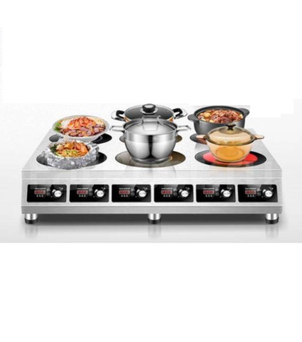 Cocina inducción portátil 6 Fuegos 21 kW 103 x 73 x 15 cm