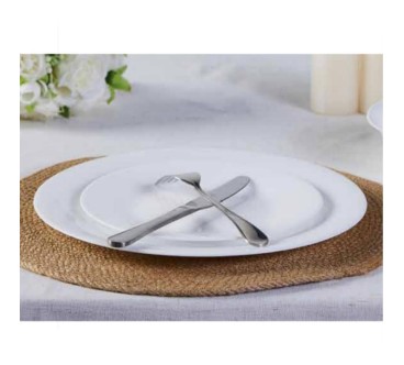 Plato llano blanco 25,4 x 1,6 cm