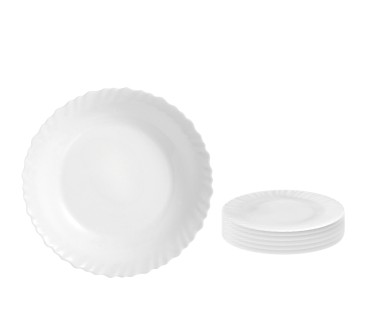 Plato llano blanco 19 x 2 cm
