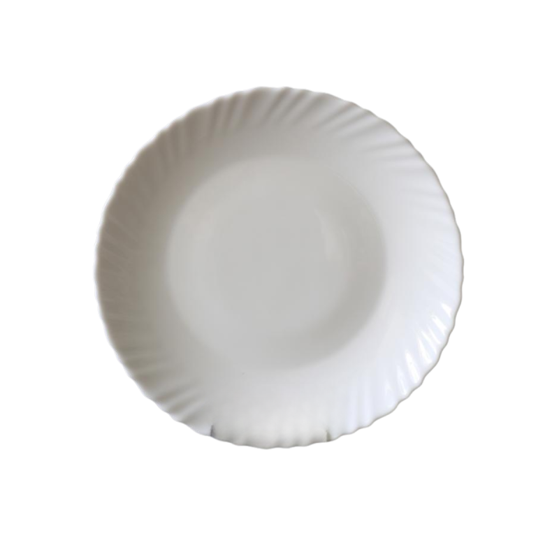Plato llano blanco 19 x 2 cm