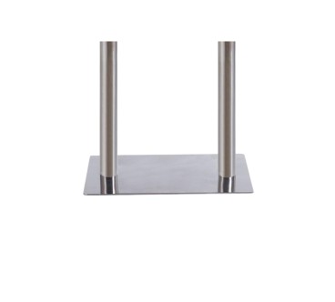 Soporte doble de mesa en acero inoxidable