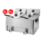 Freidora Eléctrica Industrial Doble 8+8 Litros