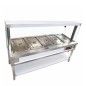 Mostrador Baño María de Alimentos Aislado con Cristal y Luz (5 Cubetas) 3 kW Mostrador Baño María de Alimentos Aislado con Cristal y Luz (5 Cubetas) 3 kW