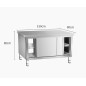 Mesa de Trabajo con Puertas Correderas Doble Paso 150 x 80 x 85 cm