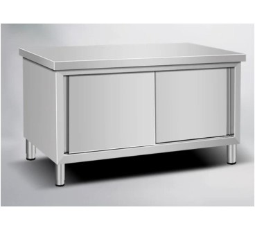 Mesa de Trabajo con Puertas Correderas Doble Paso 150 x 80 x 85 cm