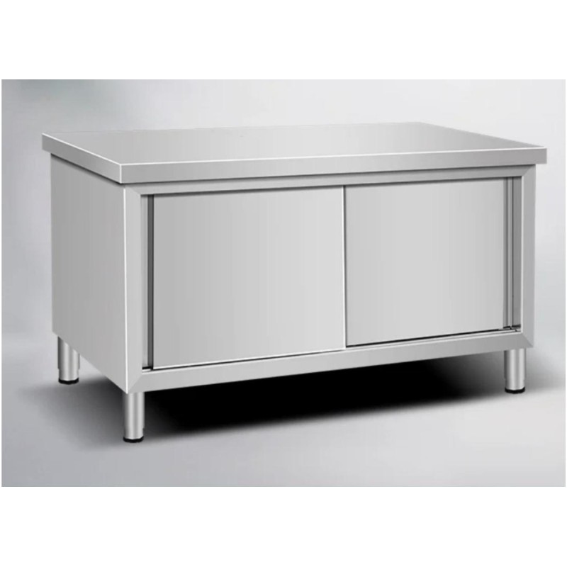 Mesa de Trabajo con Puertas Correderas Doble Paso 150 x 80 x 85 cm
