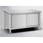 Mesa de Trabajo con Puertas Correderas Doble Paso 150 x 80 x 85 cm