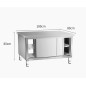 Mesa de Trabajo con Puertas Correderas Doble Paso 180 x 80 x 85 cm (Desmontable) Mesa de Trabajo con Puertas Correderas Doble Paso 180 x 80 x 85 cm (Desmontable)