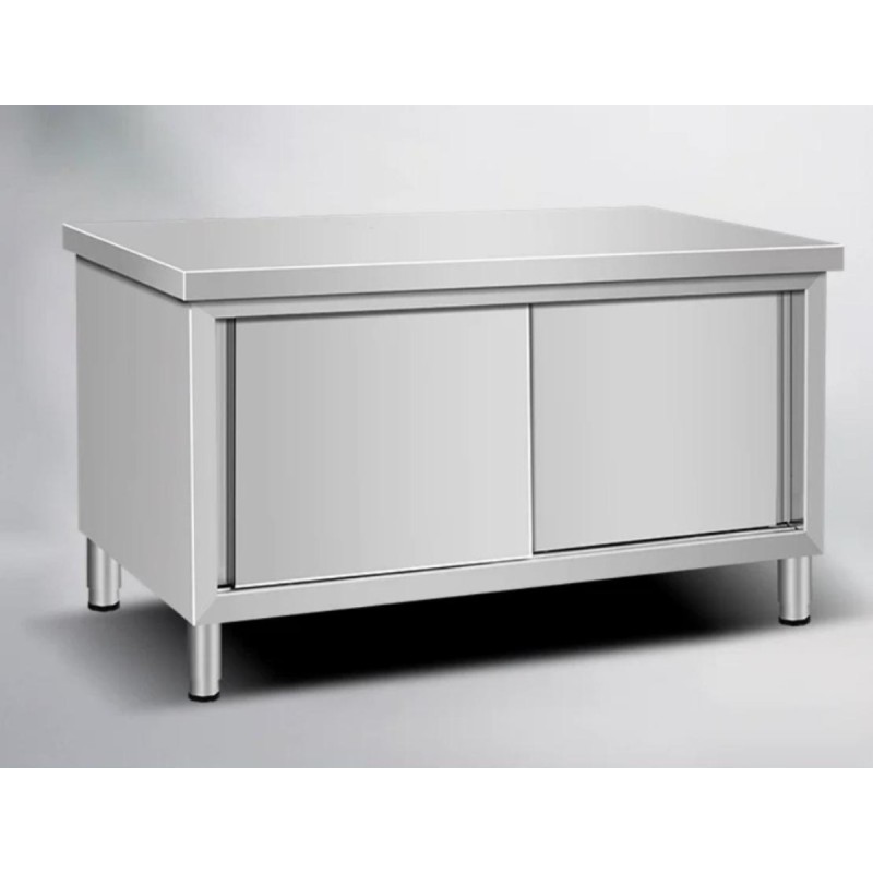 Mesa de Trabajo con Puertas Correderas Doble Paso 180 x 80 x 85 cm (Desmontable) Mesa de Trabajo con Puertas Correderas Doble Paso 180 x 80 x 85 cm (Desmontable)