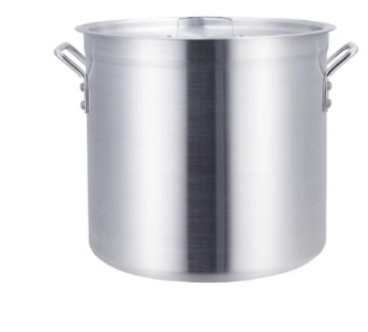 Olla Alta de Aluminio con Tapa 80L 48 x 43,5 cm