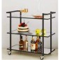 Carro de Servicio Multiusos Negro 50 x 35 x 75 cm Carro de Servicio Multiusos Negro 50 x 35 x 75 cm
