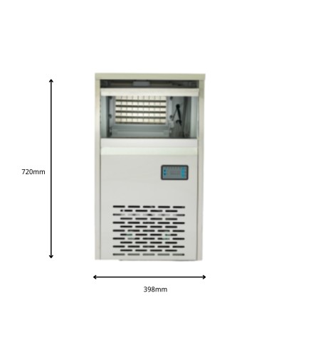 Máquina de hielo cuadrado Iindustrial 39 × 54,5 × 72 cm 50 kg/24h R290