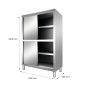 Gabinete de Almacenamiento en Acero Inoxidable de 4 Puertas 1 × 0,60 × 1,80 m Gabinete de Almacenamiento en Acero Inoxidable de 4 Puertas 1 × 0,60 × 1,80 m