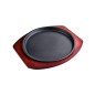 Placa redonda de hierro con base de madera 20 cm Placa redonda de hierro con base de madera 20 cm