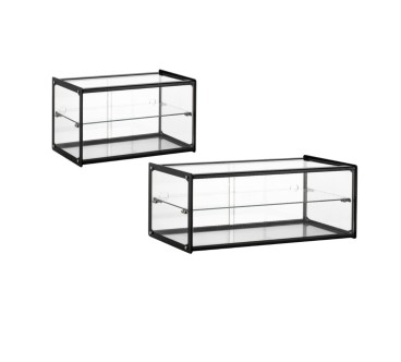 Vitrina expositora de cristal de sobremesa 41L 0,55 × 0,33 × 0,31 m