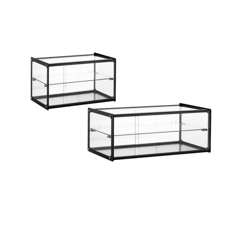 Vitrina expositora de cristal de sobremesa 41L 0,55 × 0,33 × 0,31 m Vitrina expositora de cristal de sobremesa 41L 0,55 × 0,33 × 0,31 m