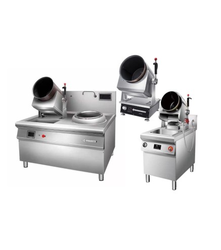 Horno combinado electromagnético con freidora de tambor giratorio 360° 380V 5kW+15kW