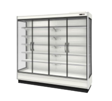 Vitrina refrigerada con puertas de cristal 2,5 x 0,76 x 2,2 m 2030L -1/5ºC
