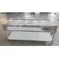 Mostrador baño maría de alimentos aislado con cristal y luz (4 Cubetas) 3 kW Mostrador baño maría de alimentos aislado con cristal y luz (4 Cubetas) 3 kW