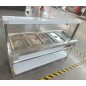 Mostrador baño maría de alimentos aislado con cristal y luz (4 Cubetas) 3 kW Mostrador baño maría de alimentos aislado con cristal y luz (4 Cubetas) 3 kW