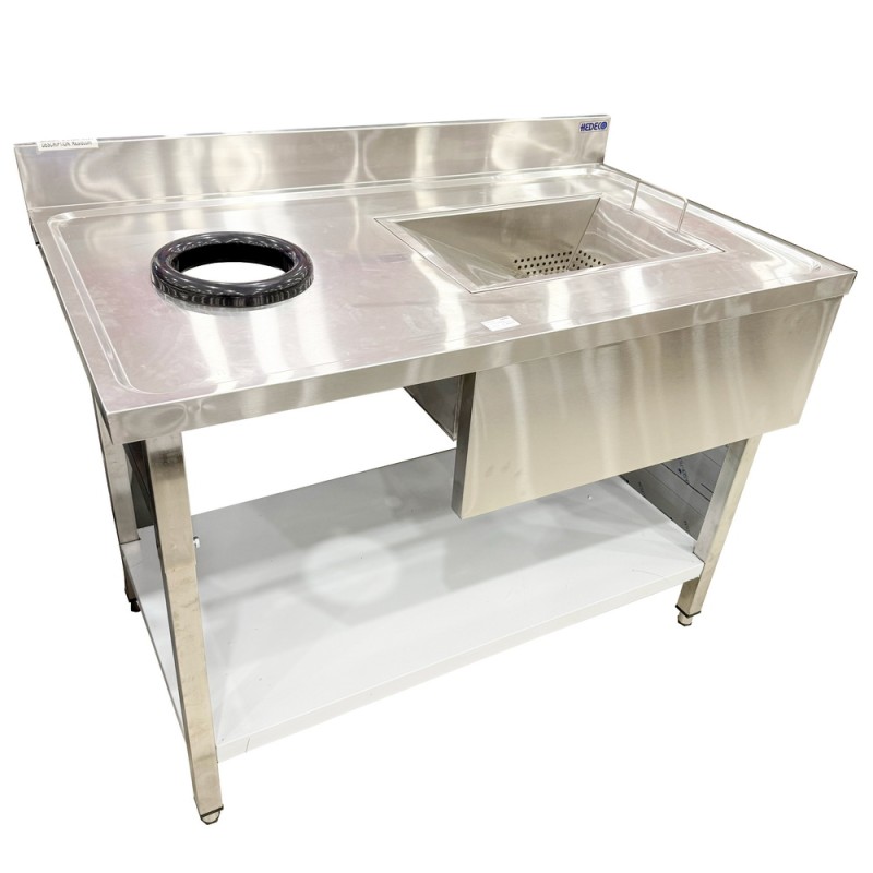 Mesa Acero Inoxidable Recolección Residuos 1200*700*850+100MM Mesa Acero Inoxidable Recolección Residuos 1200*700*850+100MM