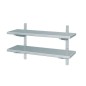 Estantería De Doble Pared Inoxidable Con 2 Bandejas (600/800/1200/1600)*400*700MM Estantería De Doble Pared Inoxidable Con 2 Bandejas (600/800/1200/1600)*400*700MM