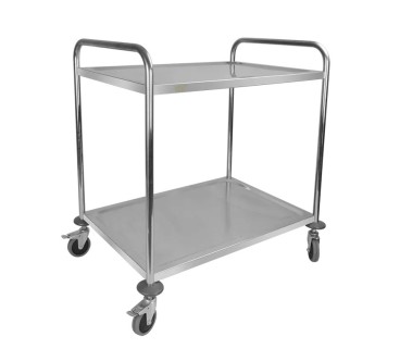 Carro De Servicio Desmontable De 2 Plantas. Tubo Cuadrado Inoxidable Multifunción Práctico 850*400*900 MM