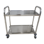 Carro De Servicio Desmontable De 2 Plantas. Tubo Cuadrado Inoxidable Multifunción Práctico 850*400*900 MM Carro De Servicio Desmontable De 2 Plantas. Tubo Cuadrado Inoxidable Multifunción Práctico 850*400*900 MM