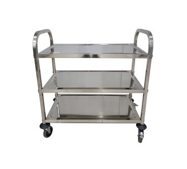 Carro De Servicio Desmontable 3 Plantas, Tubo Cuadrado Inoxidable Multifunción Práctico 850*400*900 MM