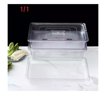 CUBETAS GASTRONORM Y TAPA 1/1 - TRANSPARENTE 65MM/100MM/150MM/200MM