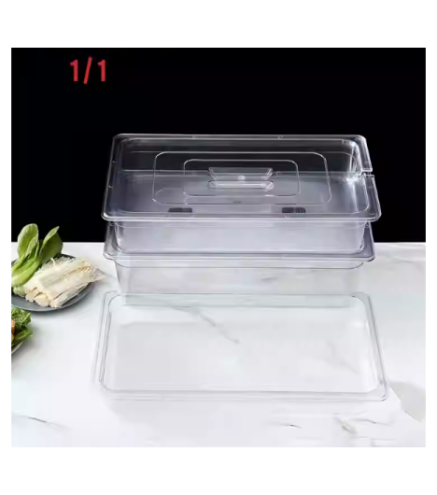 CUBETAS GASTRONORM Y TAPA 1/1 - TRANSPARENTE 65MM/100MM/150MM/200MM