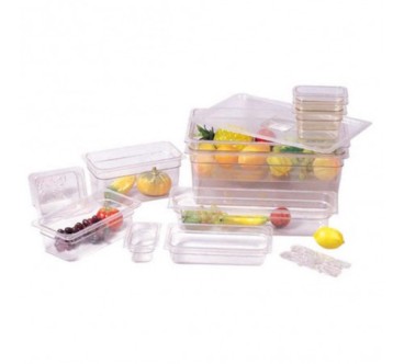 CUBETAS GASTRONORM Y TAPA 1/1 - TRANSPARENTE 65MM/100MM/150MM/200MM
