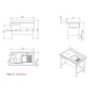 Mesa Acero Inoxidable Recolección Residuos 1200*700*850+100MM Mesa Acero Inoxidable Recolección Residuos 1200*700*850+100MM