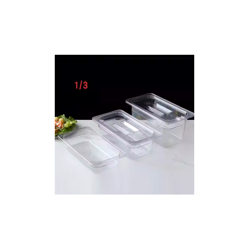 Cubetas Gastronorm y Tapa 1/3 Transparente de 6.5-20cm Cubetas Gastronorm y Tapa 1/3 Transparente de 6.5-20cm