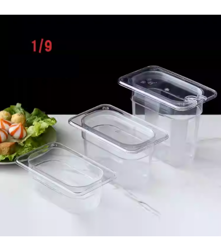 Cubetas Gastronorm Y Tapa 1/9 - Transparente 65MM/100MM/150MM