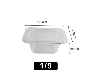 Cubetas Gastronorm Y Tapa 1/9 - Transparente 65MM/100MM/150MM