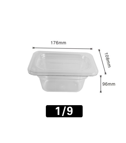 Cubetas Gastronorm Y Tapa 1/9 - Transparente 65MM/100MM/150MM