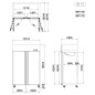 Armario Frigorífico De Acero GN2/1 Inox Capacidad 1240L Armario Frigorífico De Acero GN2/1 Inox Capacidad 1240L