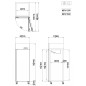 Armario Frigorífico INOX 670L GN2/1 1P - 730x805x2065MM Armario Frigorífico INOX 670L GN2/1 1P - 730x805x2065MM