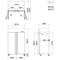 Armario Congelador INOX GN2/1 1240L 2P - 1314x805x2065cm Armario Congelador INOX GN2/1 1240L 2P - 1314x805x2065cm